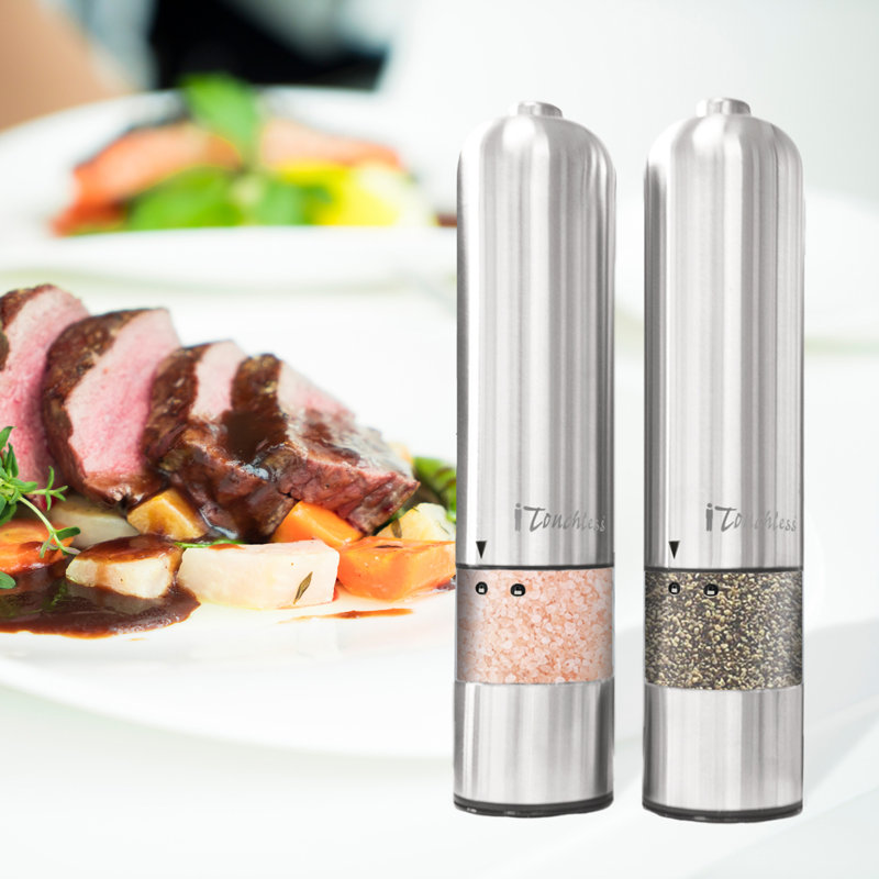 iTouchless Automatic Salt and Pepper Grinder Set & Reviews Wayfair